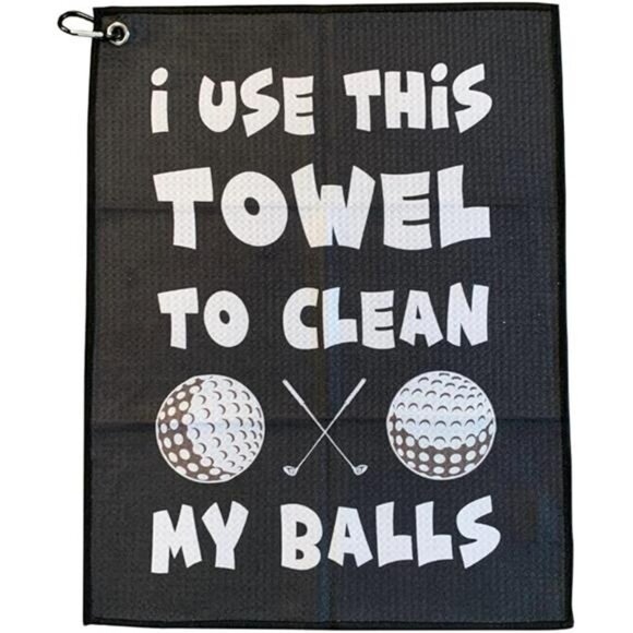 Microfiber Golf Towel with Clip Quick Dry Cleaning Cloth for Clubs and Balls - Picture 7 of 7